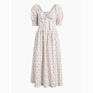 Bill House Ophelia Dress like new size Small S pink vine striped cotton